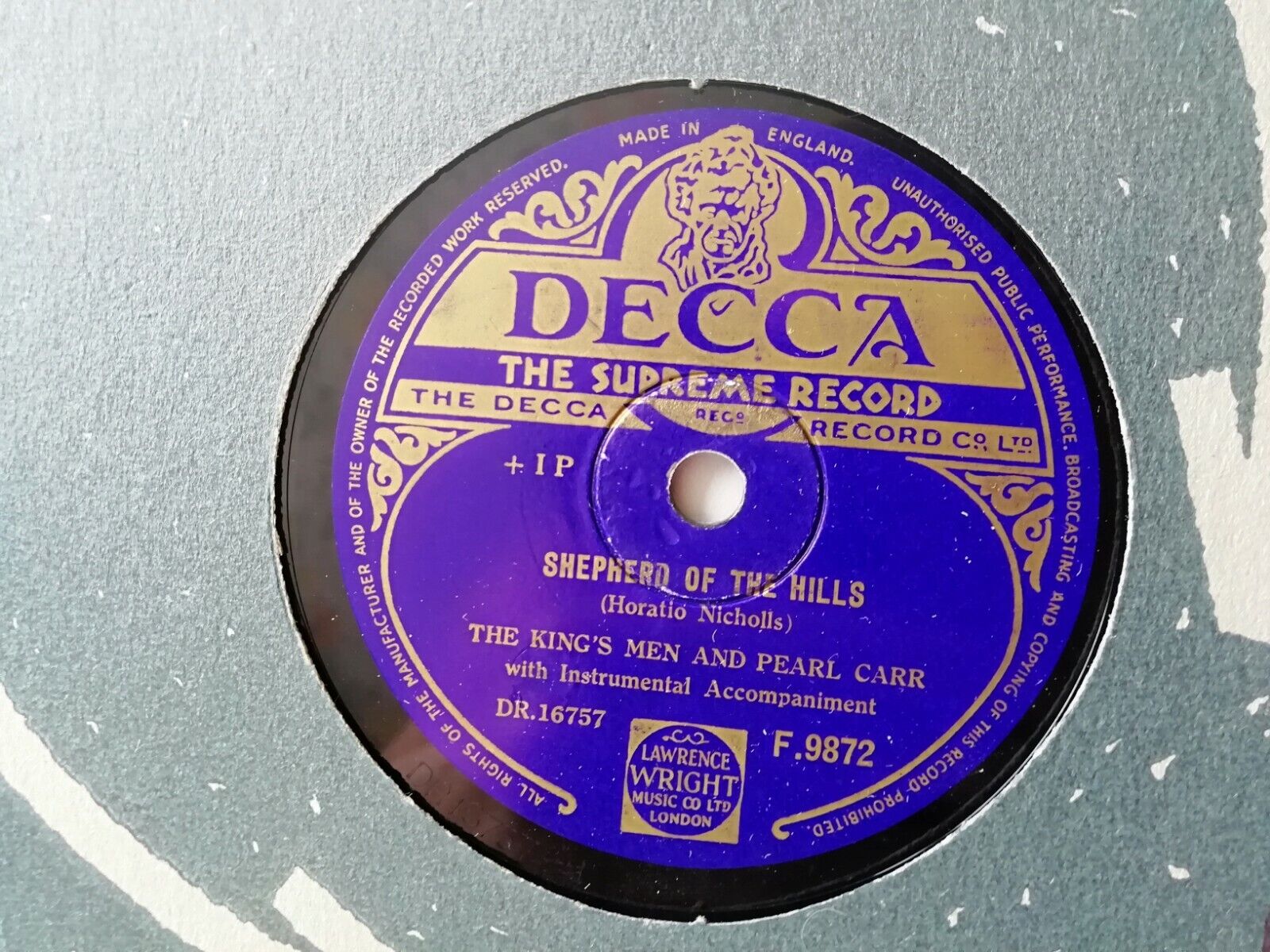 78 rpmTHE JOHNSTON BROTHERS - THE KING'S MEN AND PEARL CARRDeccaEngland