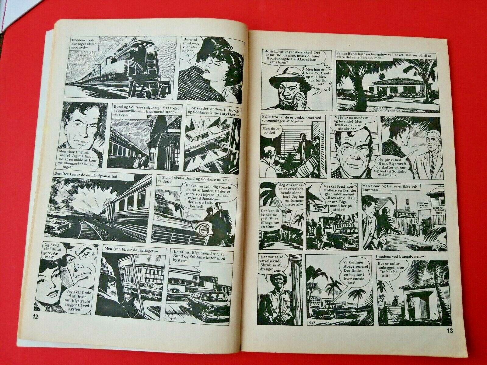 Danish Comic"007 James Bond" Roger MooreSean ConneryNo 50 1973-4