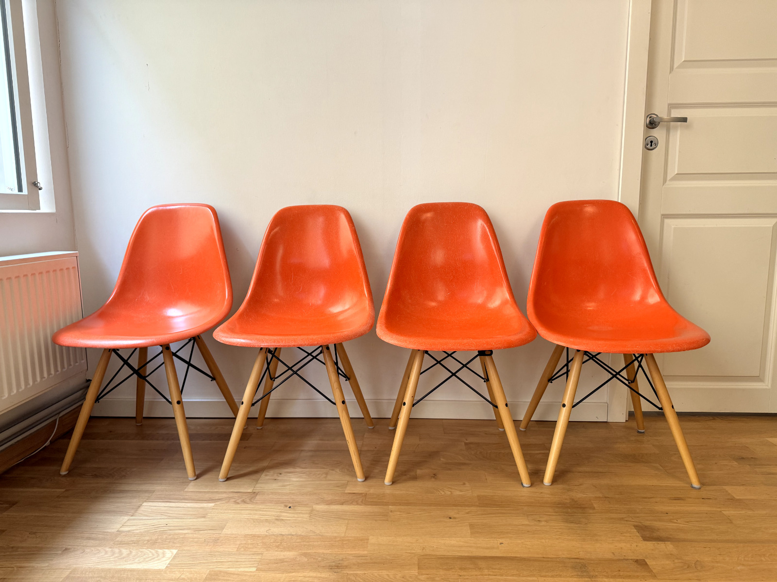 Vintage Eames DSW Fiberglass Chairs by Charles  Ray Eames for Herman Miller