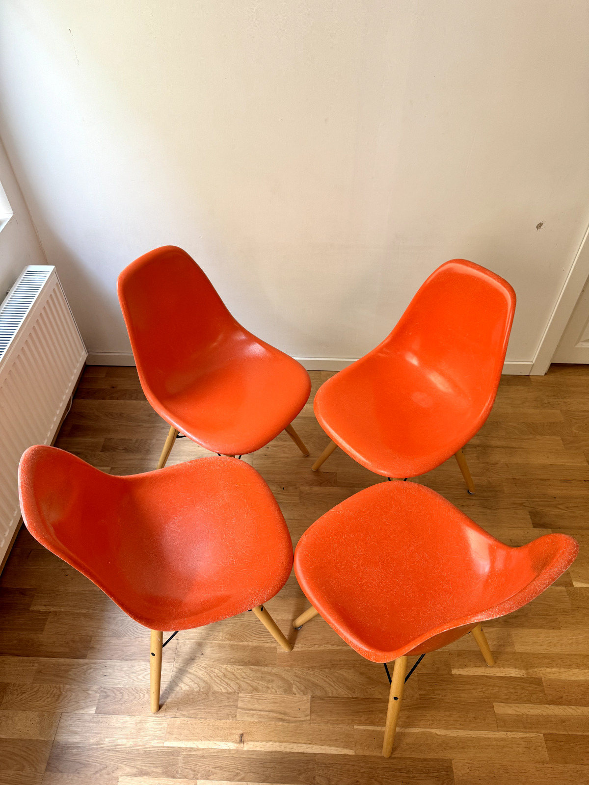 Vintage Eames DSW Fiberglass Chairs by Charles  Ray Eames for Herman Miller