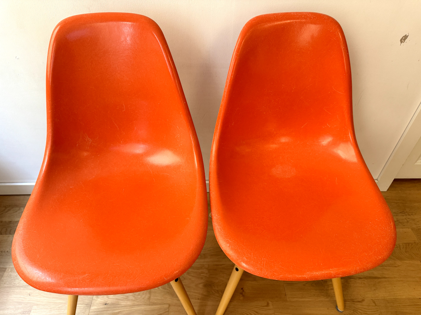 Vintage Eames DSW Fiberglass Chairs by Charles  Ray Eames for Herman Miller