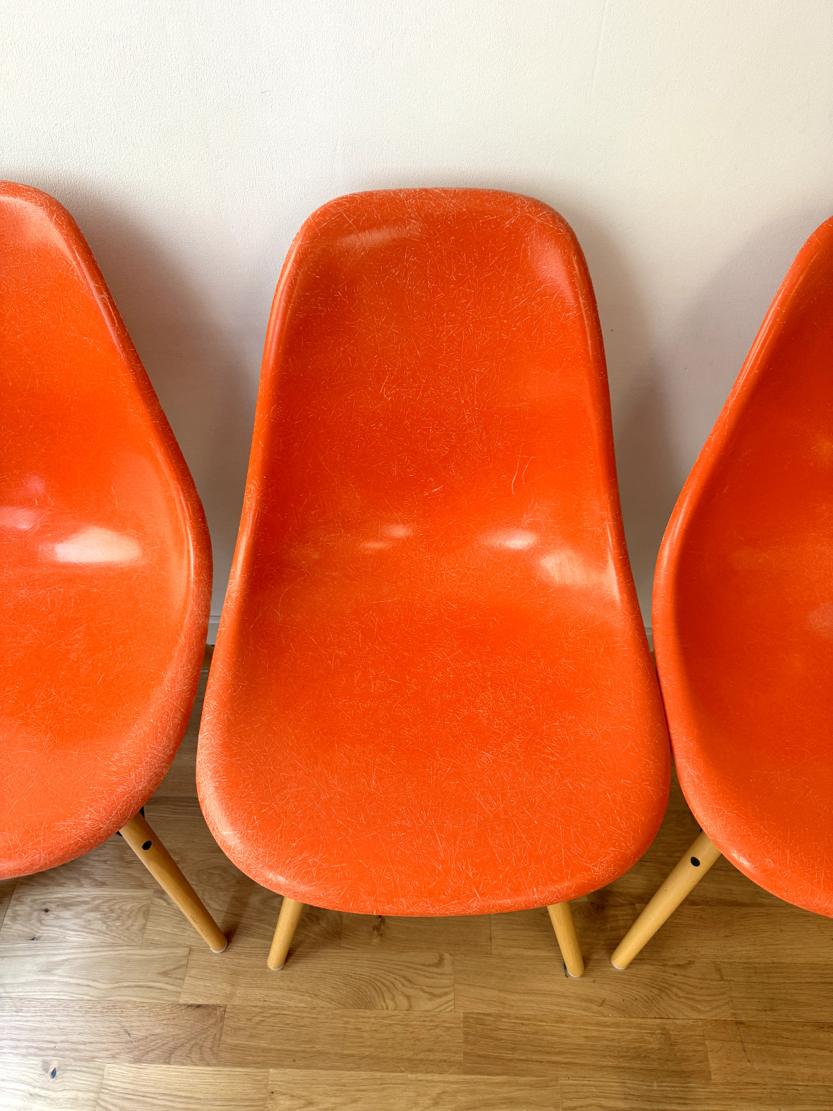 Vintage Eames DSW Fiberglass Chairs by Charles  Ray Eames for Herman Miller