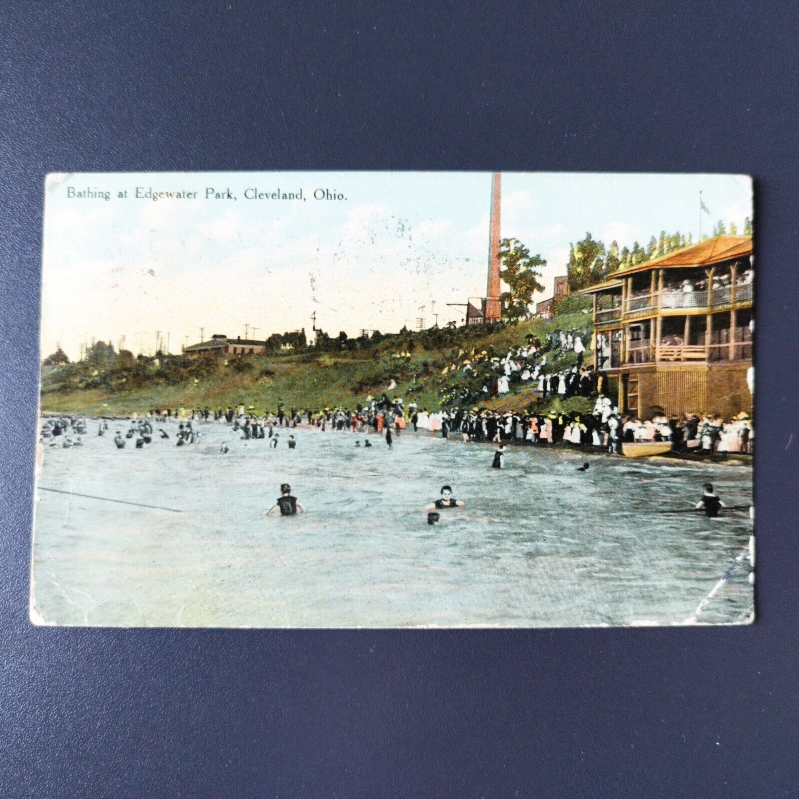 Ohio Cleveland Bathing at Edgewater Park Posted in 1911