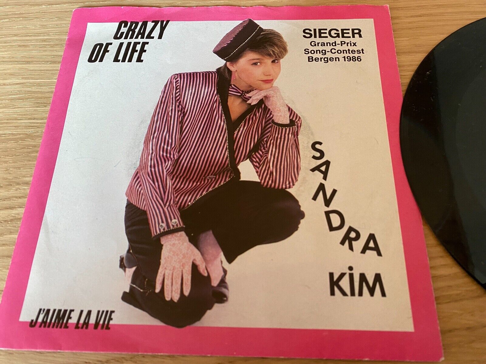 SANDRA KIM "CRAZY OF LIFE/J´AIME LA VIE" 1986 CARRERE RECORDS EUROVISION WINNER*