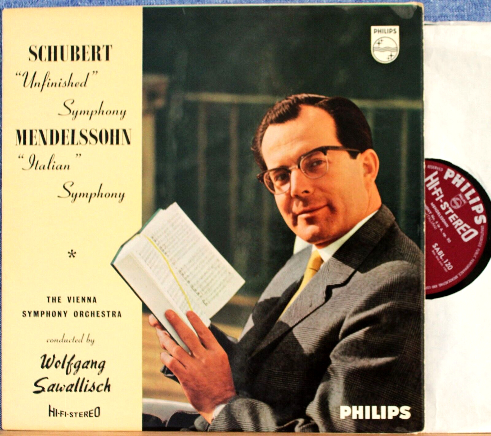 Sawallisch Schubert + Mendelssohn (Symphonies) Philips SABL 120 Hi-Fi stereo NM