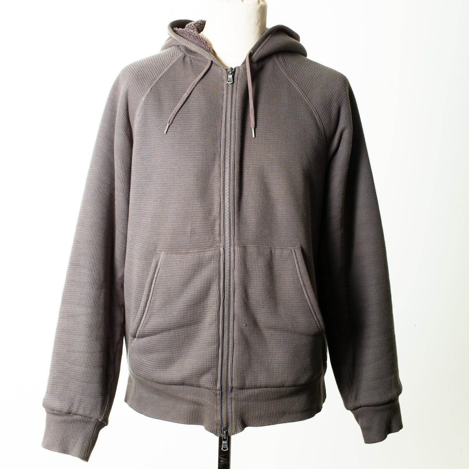 JOHN VARVATOS Gray Fleece Lined Hoodie Size L