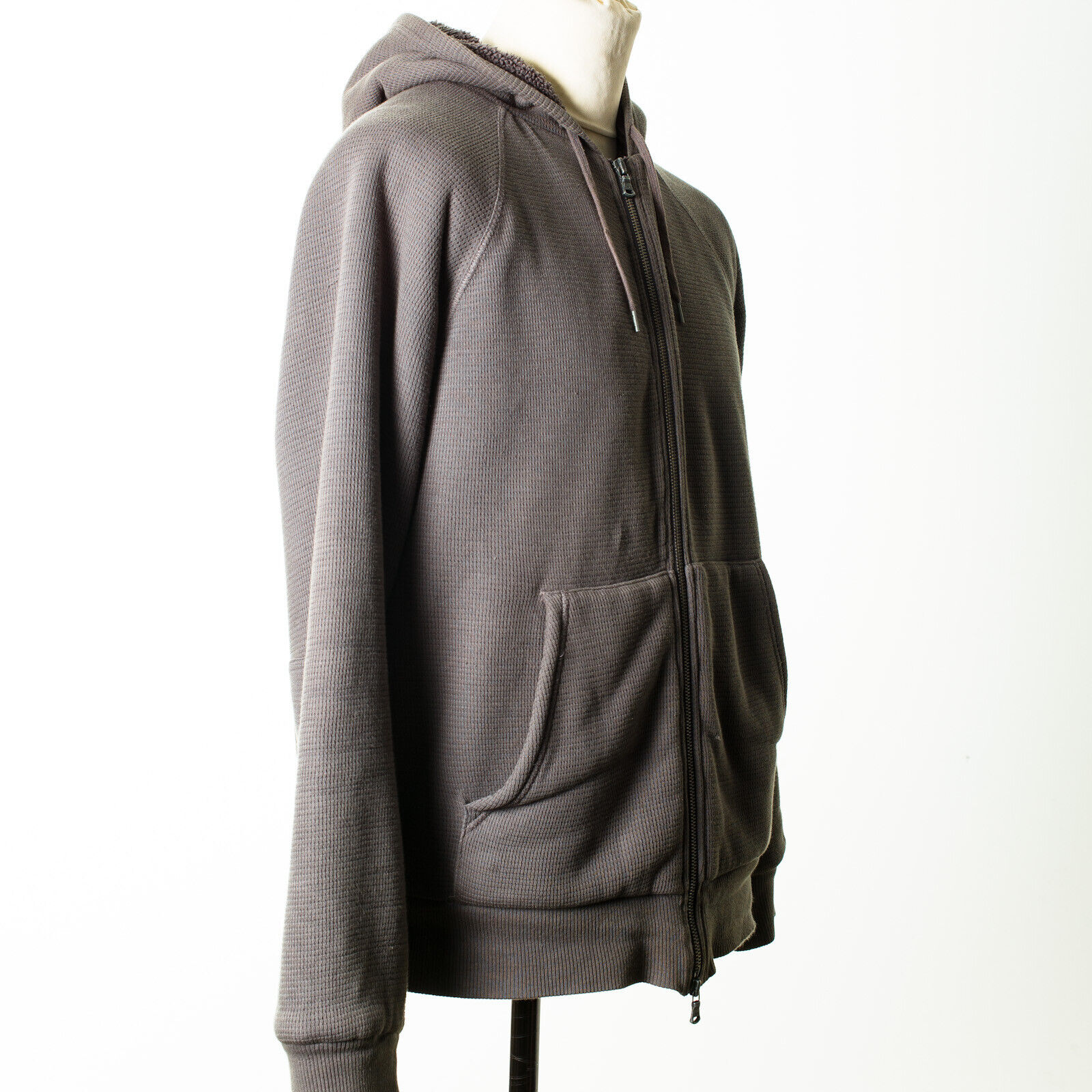 JOHN VARVATOS Gray Fleece Lined Hoodie Size L