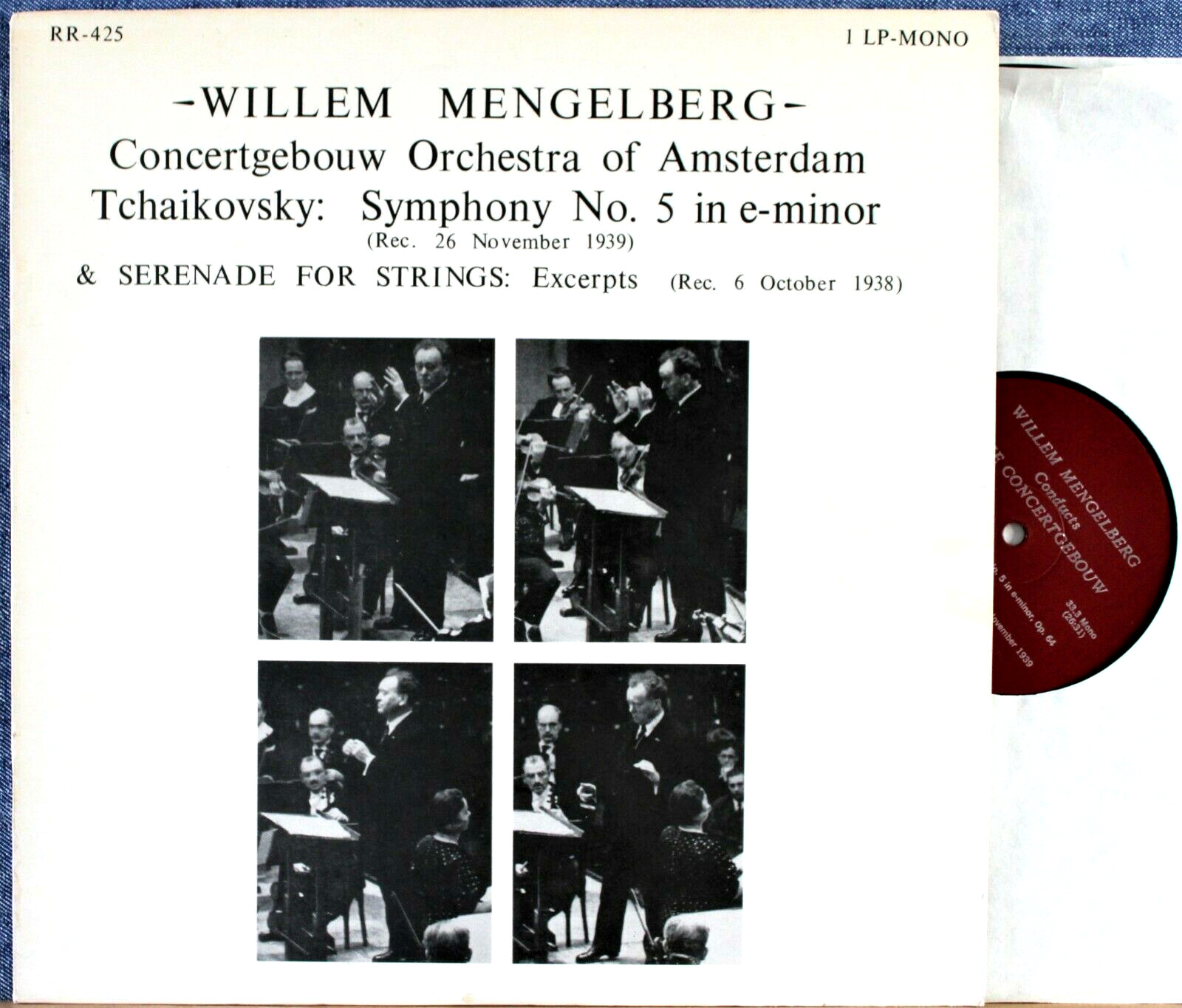 Mengelberg Tchaikovsky (Symphony 5; Serenade - excerpts) RR-425 live NM