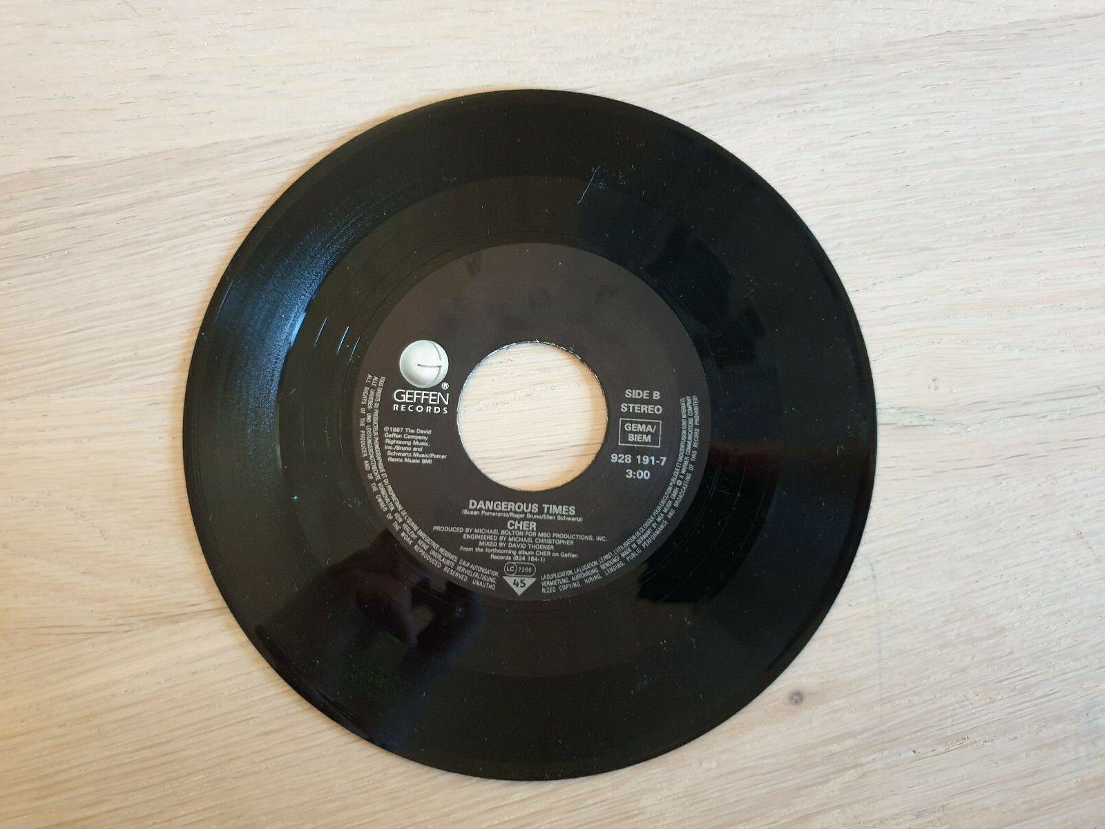 Cher – I Found Someone - 7" Vinyl 1987