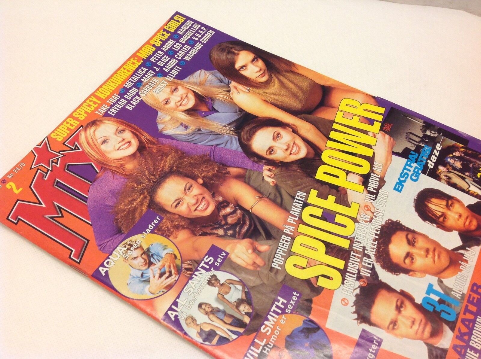 Spice Girls Geri Halliwell Beckham Complete Vintage "MIX" Danish Magazine 1998