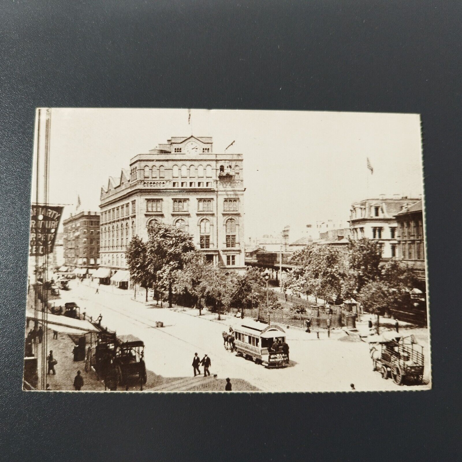 NY CityCooper Park and the Cooper Union Building1893 Reprint from 1976