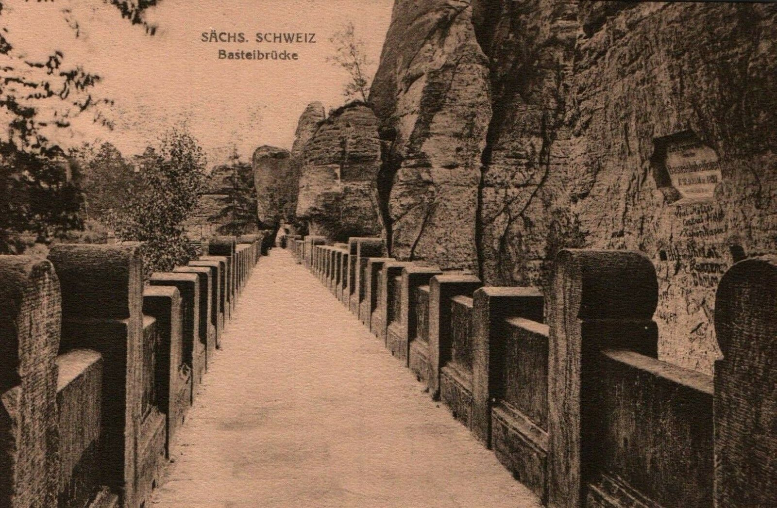 Sächs Schweiz Bastelbrücke Postcard