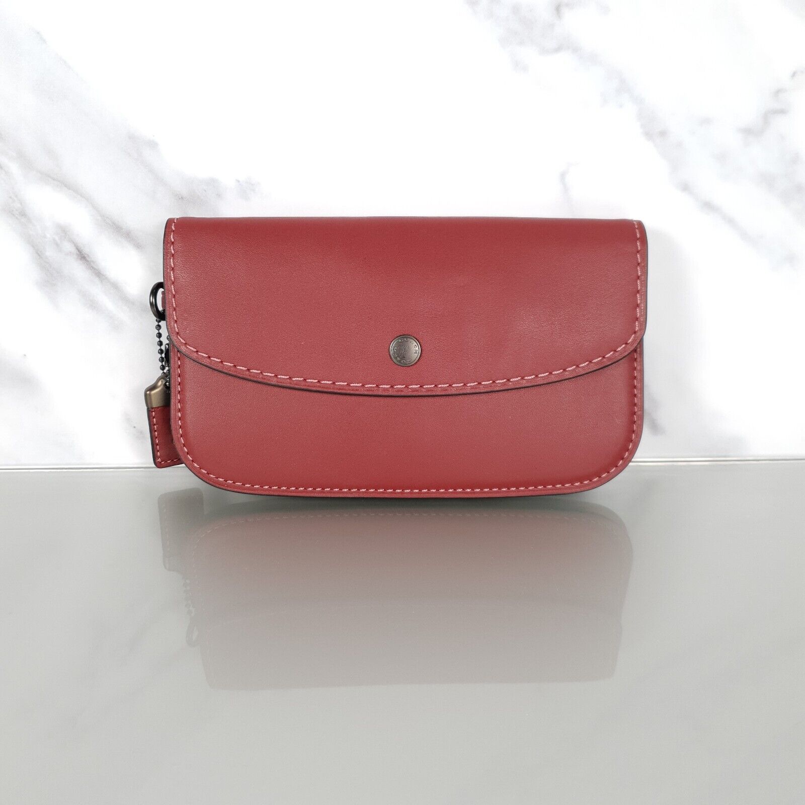 Coach 1941 Burgundy Red Wallet Clutch Smooth Leather