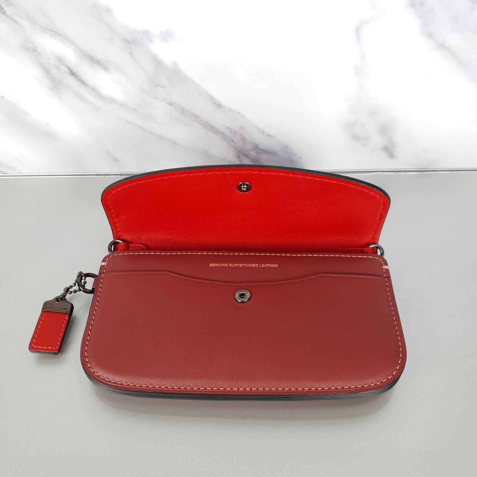 Coach 1941 Burgundy Red Wallet Clutch Smooth Leather