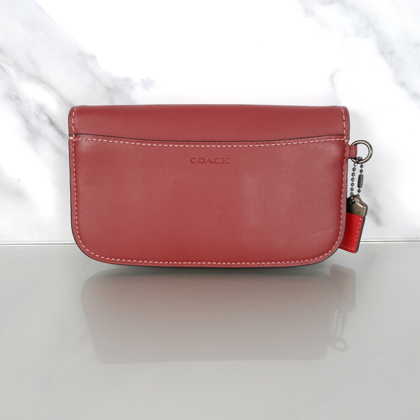 Coach 1941 Burgundy Red Wallet Clutch Smooth Leather