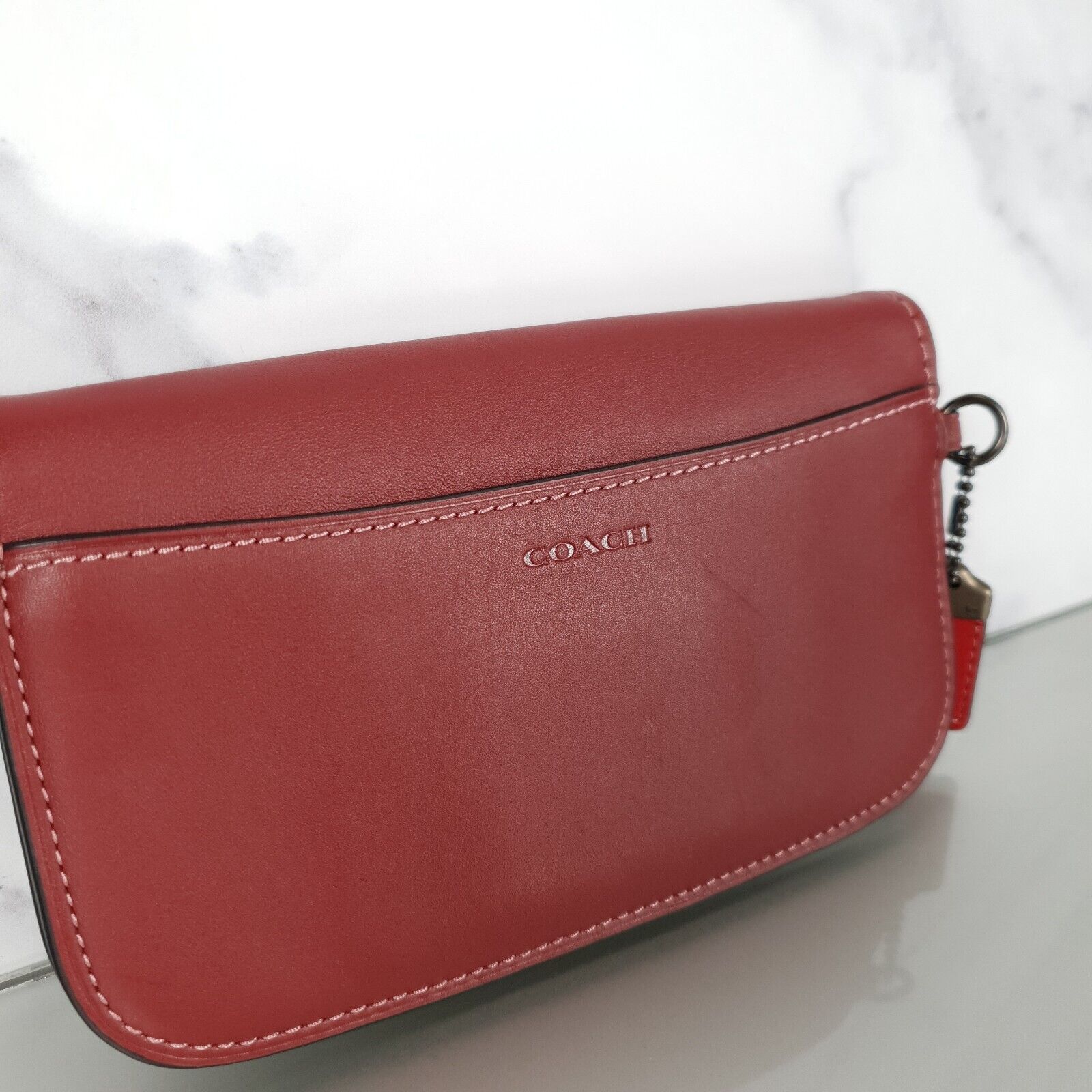 Coach 1941 Burgundy Red Wallet Clutch Smooth Leather