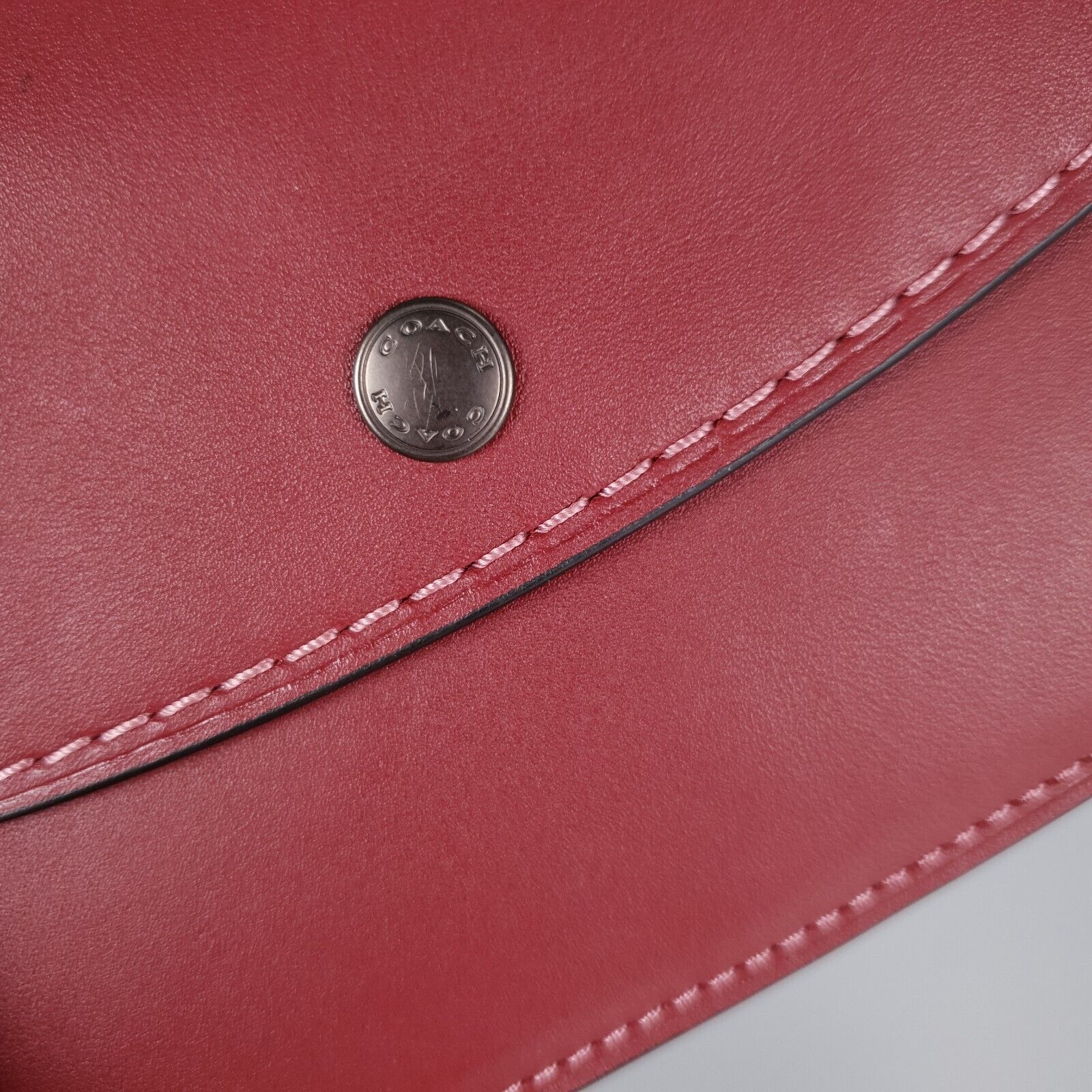 Coach 1941 Burgundy Red Wallet Clutch Smooth Leather