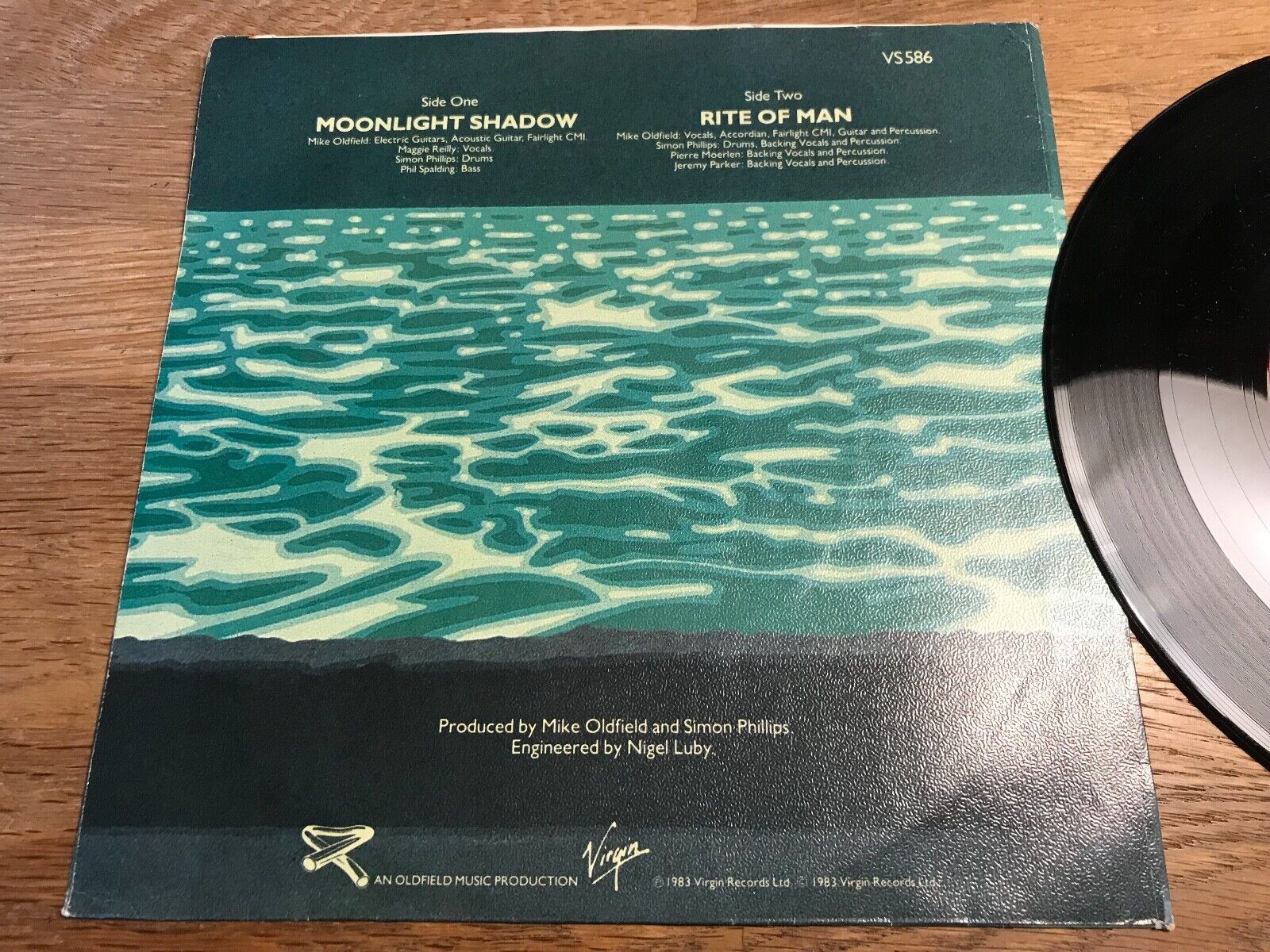 MIKE OLDFIELD  MAGGIE REILLY "MOONLIGHT SHADOW/RITE OF MAN" 1983 VIRGIN NCB OOP