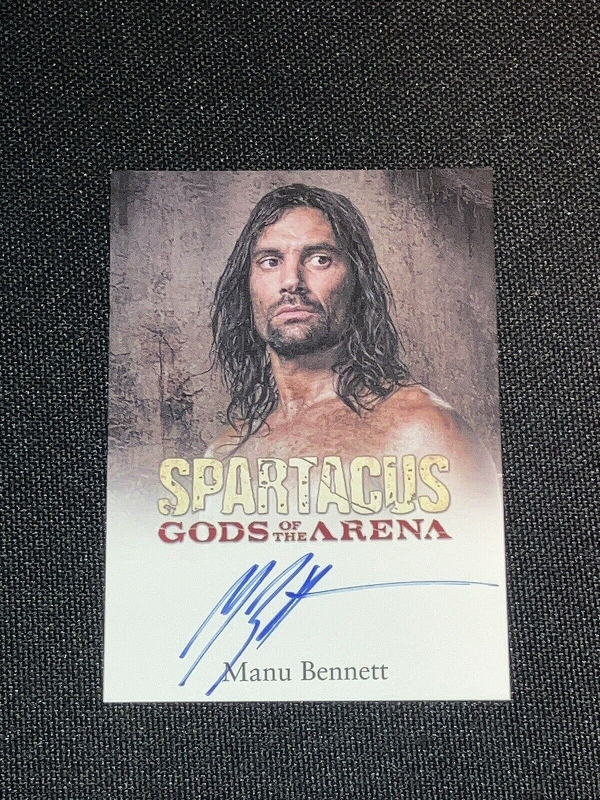 SPARTACUS: GODS OF THE ARENA AUTOGRAPH TRADING CARD SIGNED BY MANU BENNETT