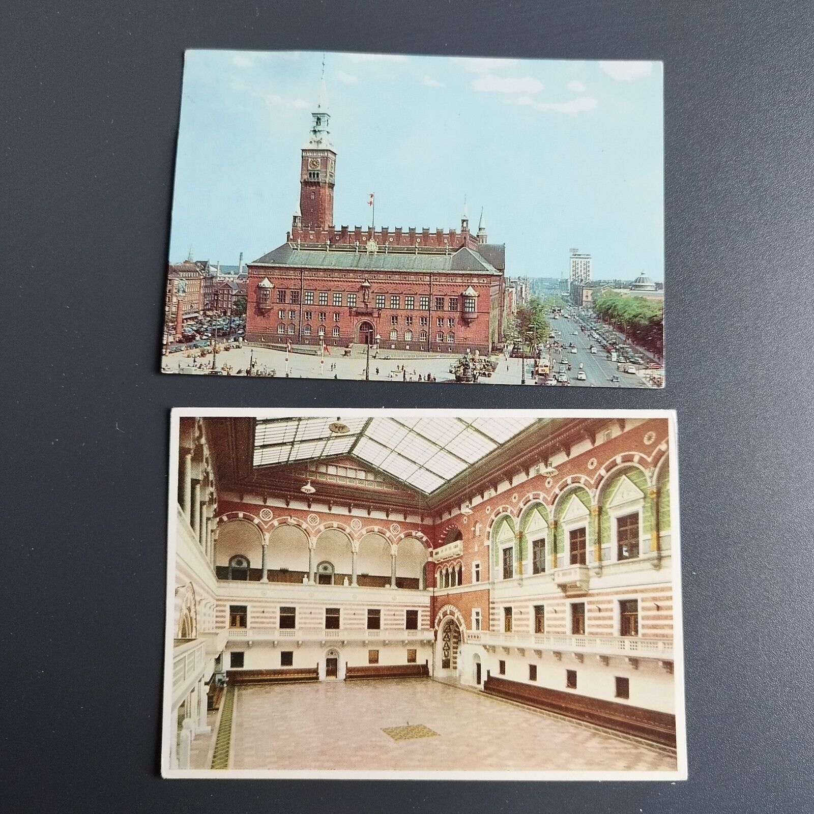 Denmark Copenhagen' s Town Hall  1960s 2 postcards