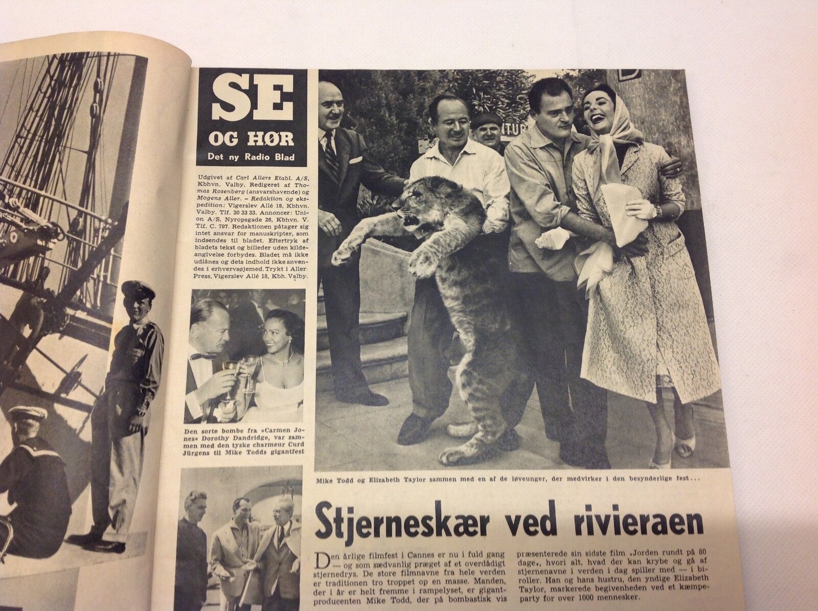 Elizabeth Taylor Ma-Ea Fior Hawaii Henry Fonda Danish Magazine "Se og Hør" 1957