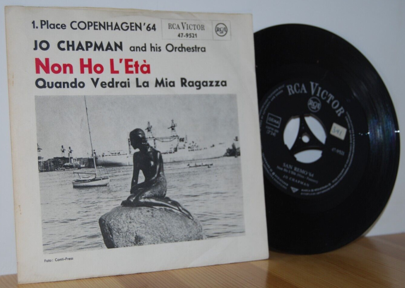 Jo Chapman And His Orchestra – San Remo 64 RARE PS Picture Sleeve