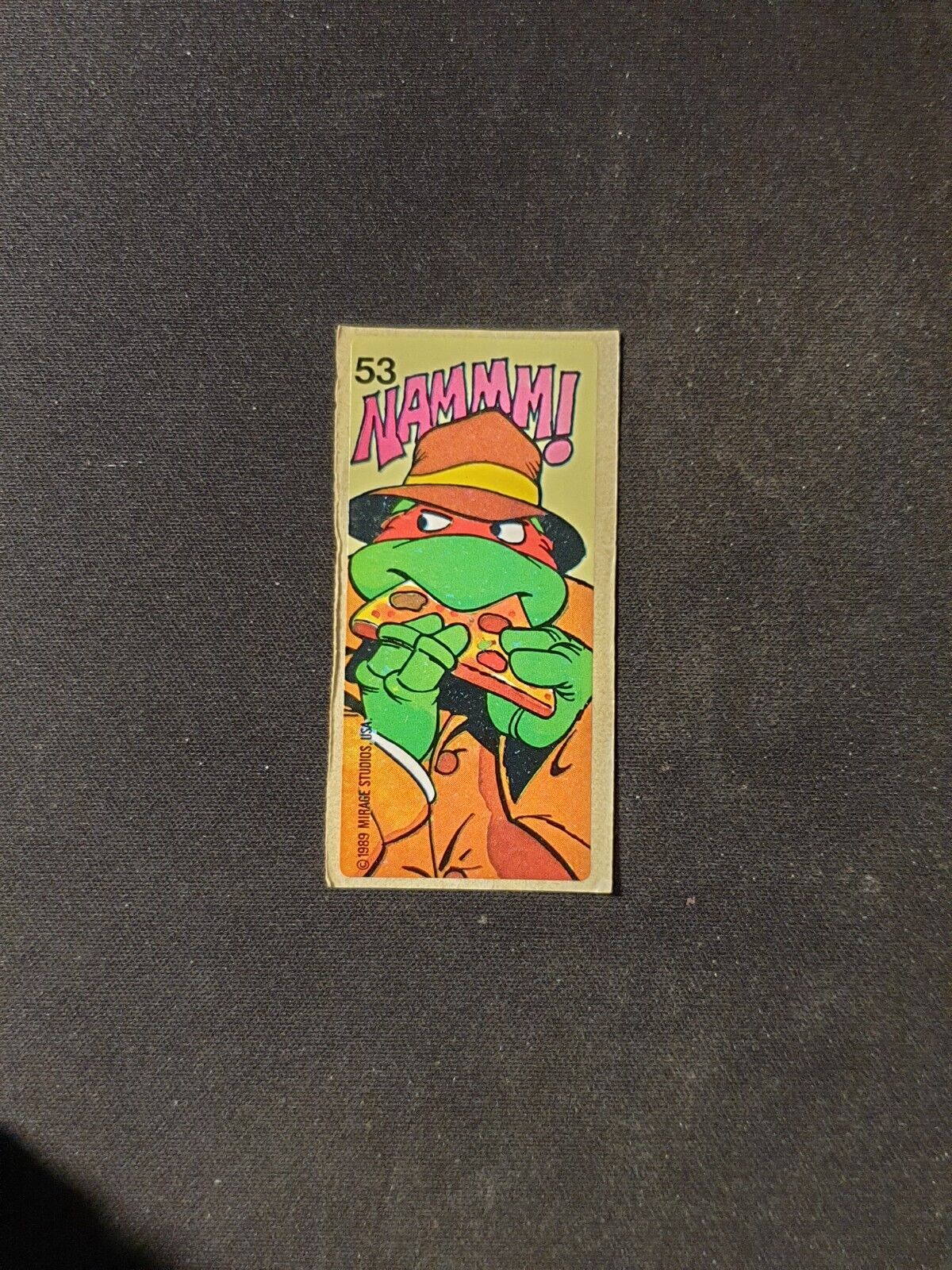 1989 TEENAGE MUTANT NINJA TURTLES Mirage Studios BUBBLE GUM Sticker No 53