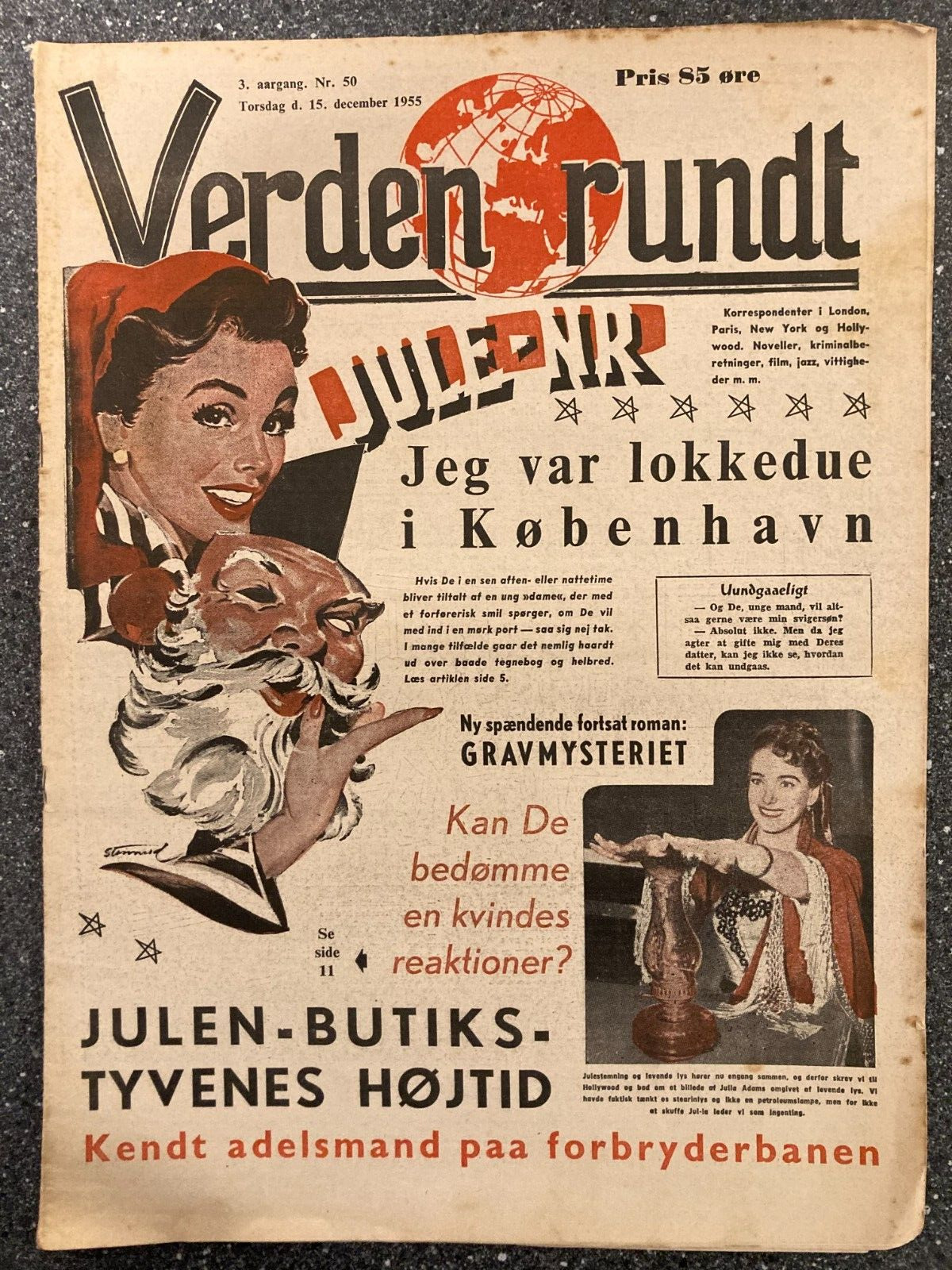 Julia Adams Lyla Rocco Danish Magazine 1955 "Verden Rundt"