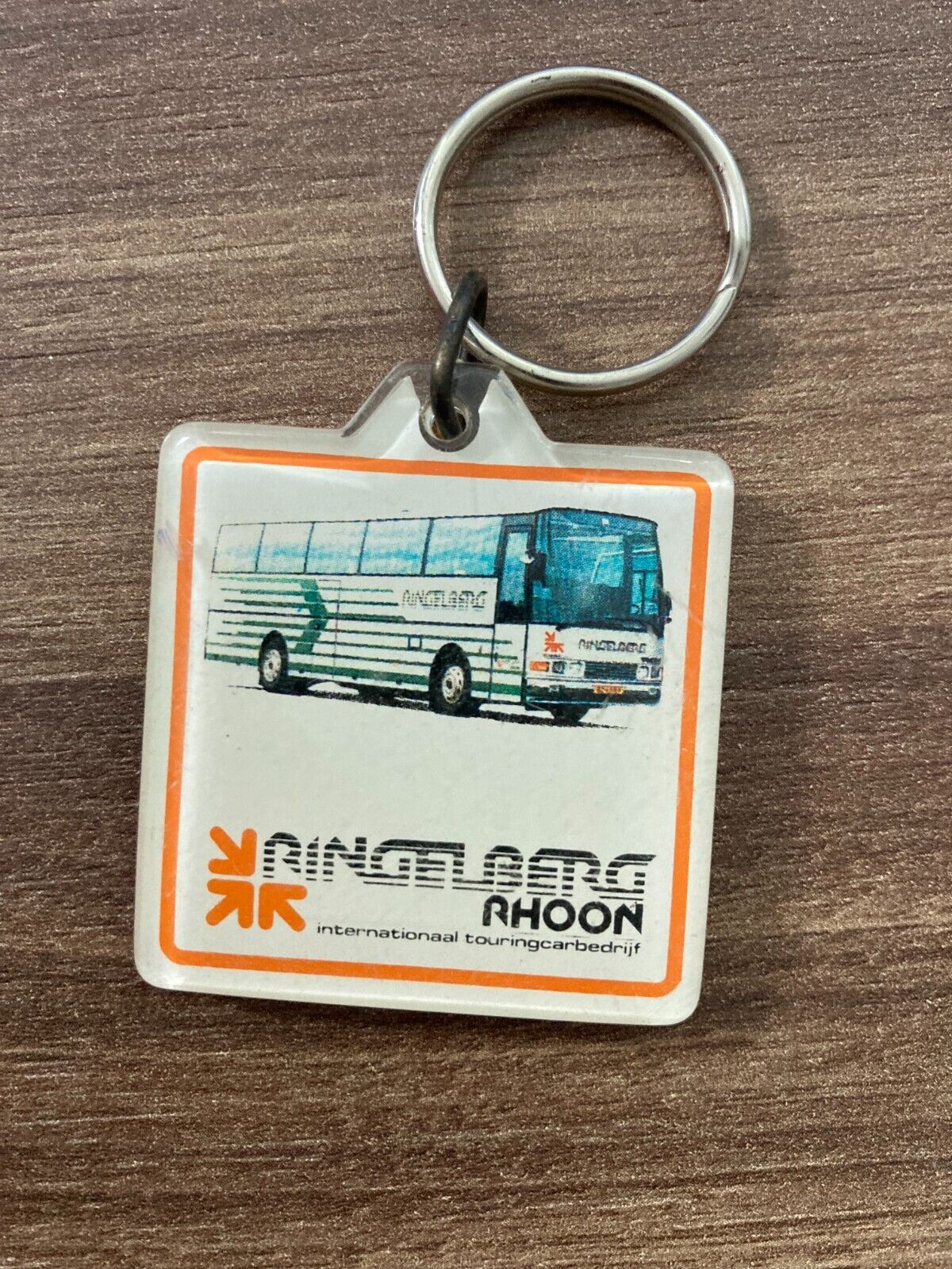 Vintage Ringelberg Rhoon Keychain - Touringcarbedrijf Bus Souvenir 1980s