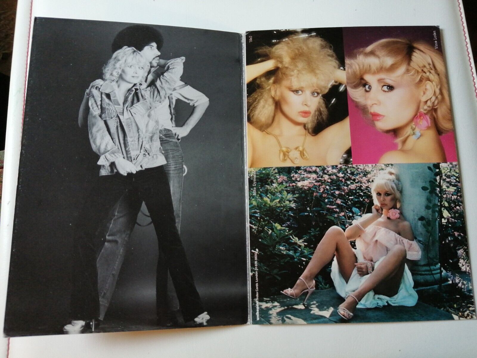 Vintage  English  model comp card from 1970s/1980sPaula Griffin