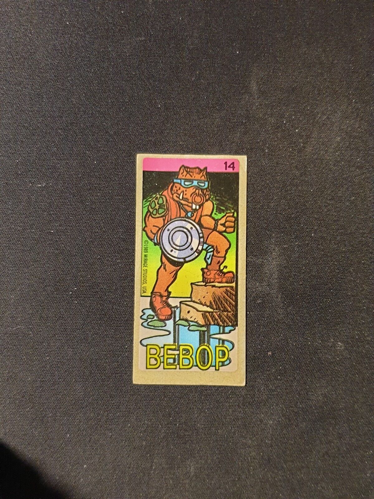 1989 TEENAGE MUTANT NINJA TURTLES Mirage Studios BUBBLE GUM Sticker No 14