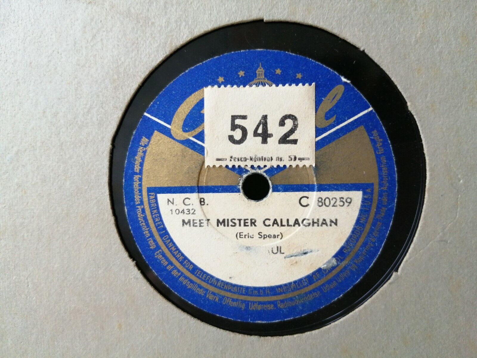 78 rpm :LES PAUL AND MARY FORDMeet Mister Callaghan/Smoke RingsCapitol