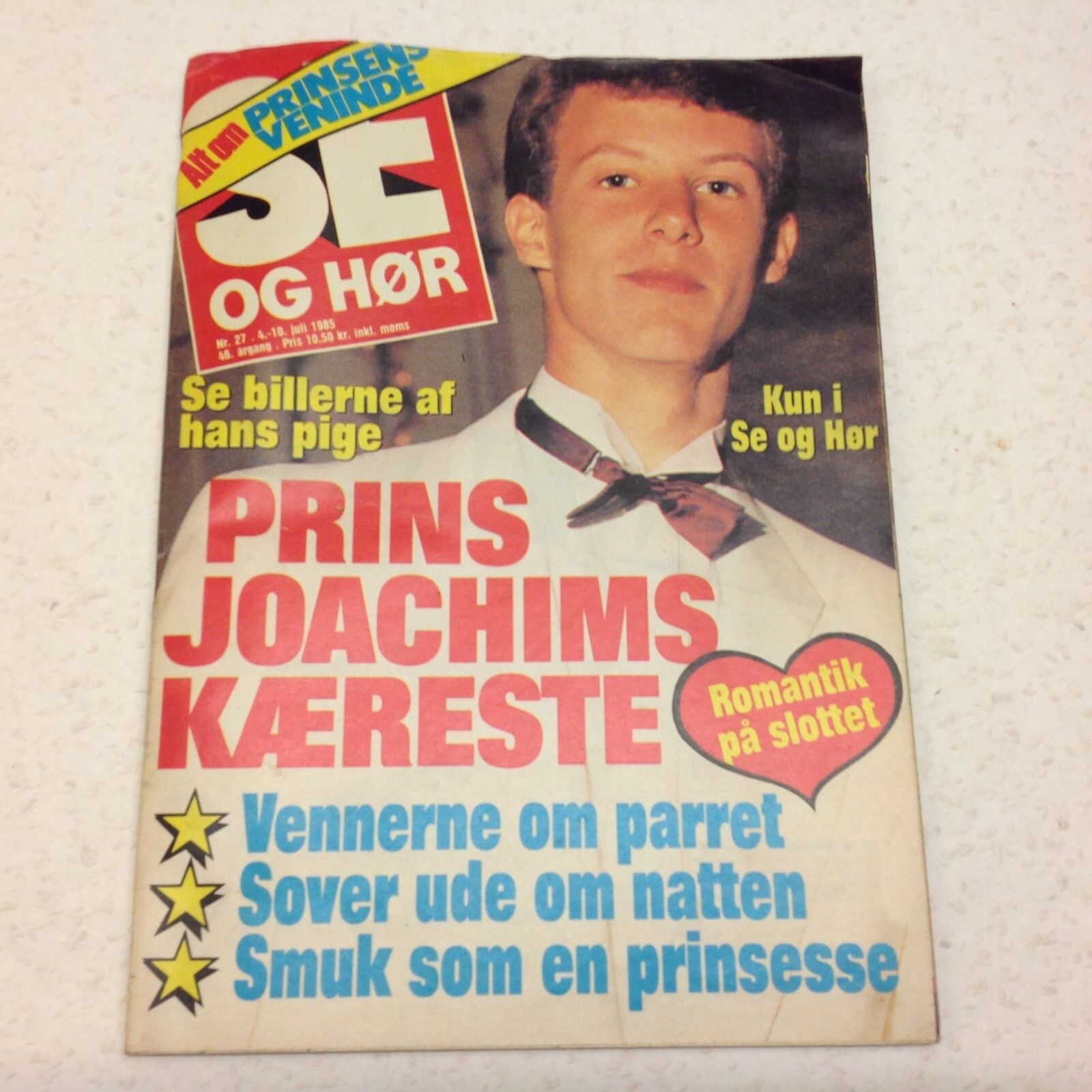 ABBA Agnetha Back Cover Prince Joachim Vtg Danish Magazine 1985 "Se og Hoer"