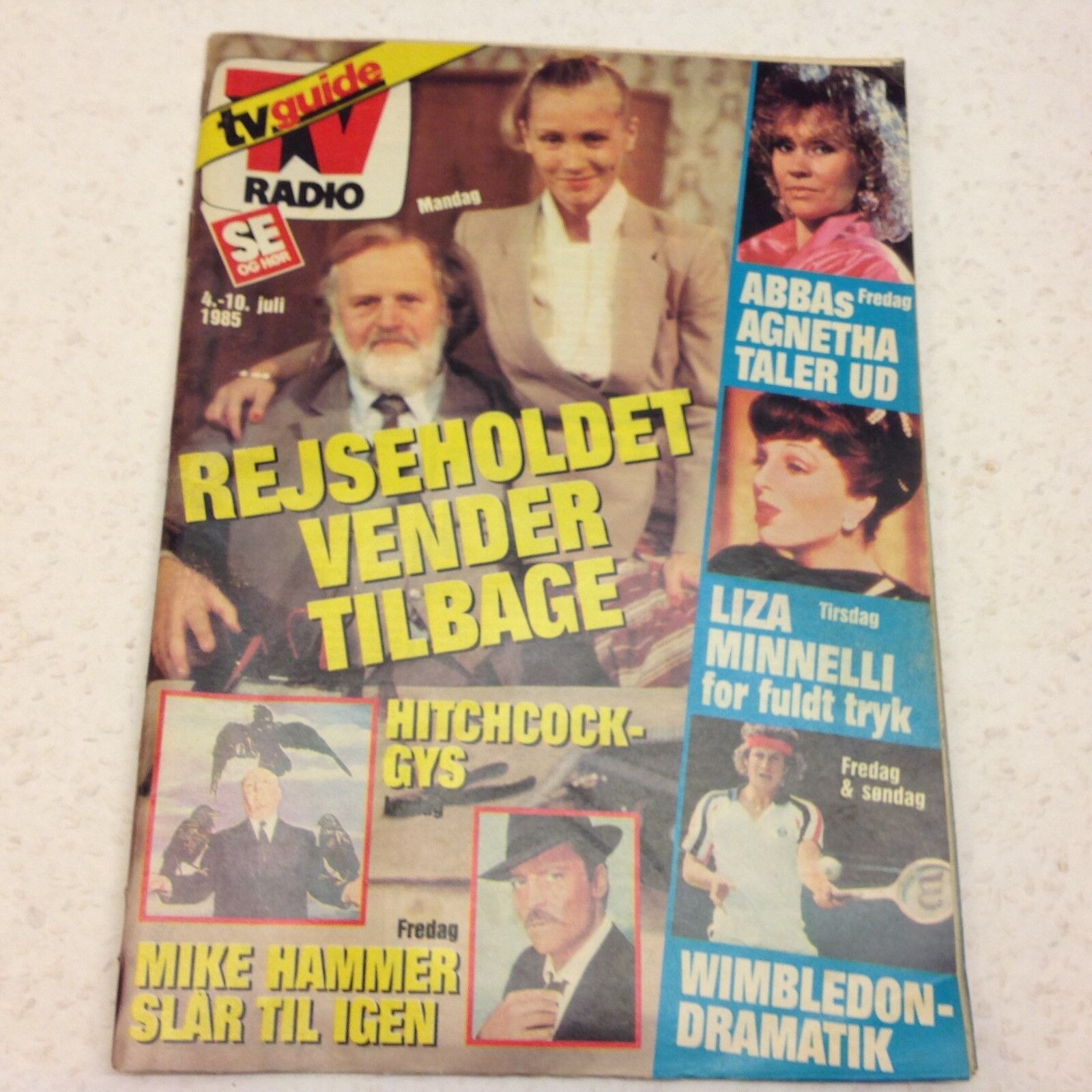 ABBA Agnetha Back Cover Prince Joachim Vtg Danish Magazine 1985 "Se og Hoer"