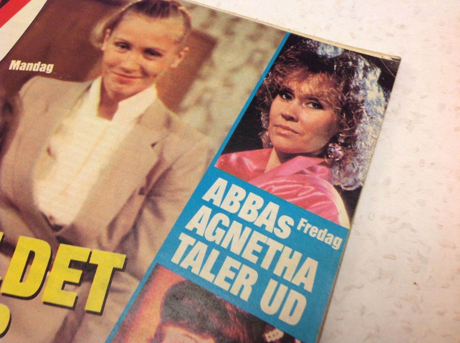 ABBA Agnetha Back Cover Prince Joachim Vtg Danish Magazine 1985 "Se og Hoer"