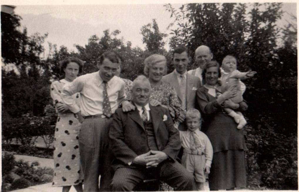 Family Group Life in Denmark 1900 - 1950s Rare Vintage Photo Small Size 9x6cm