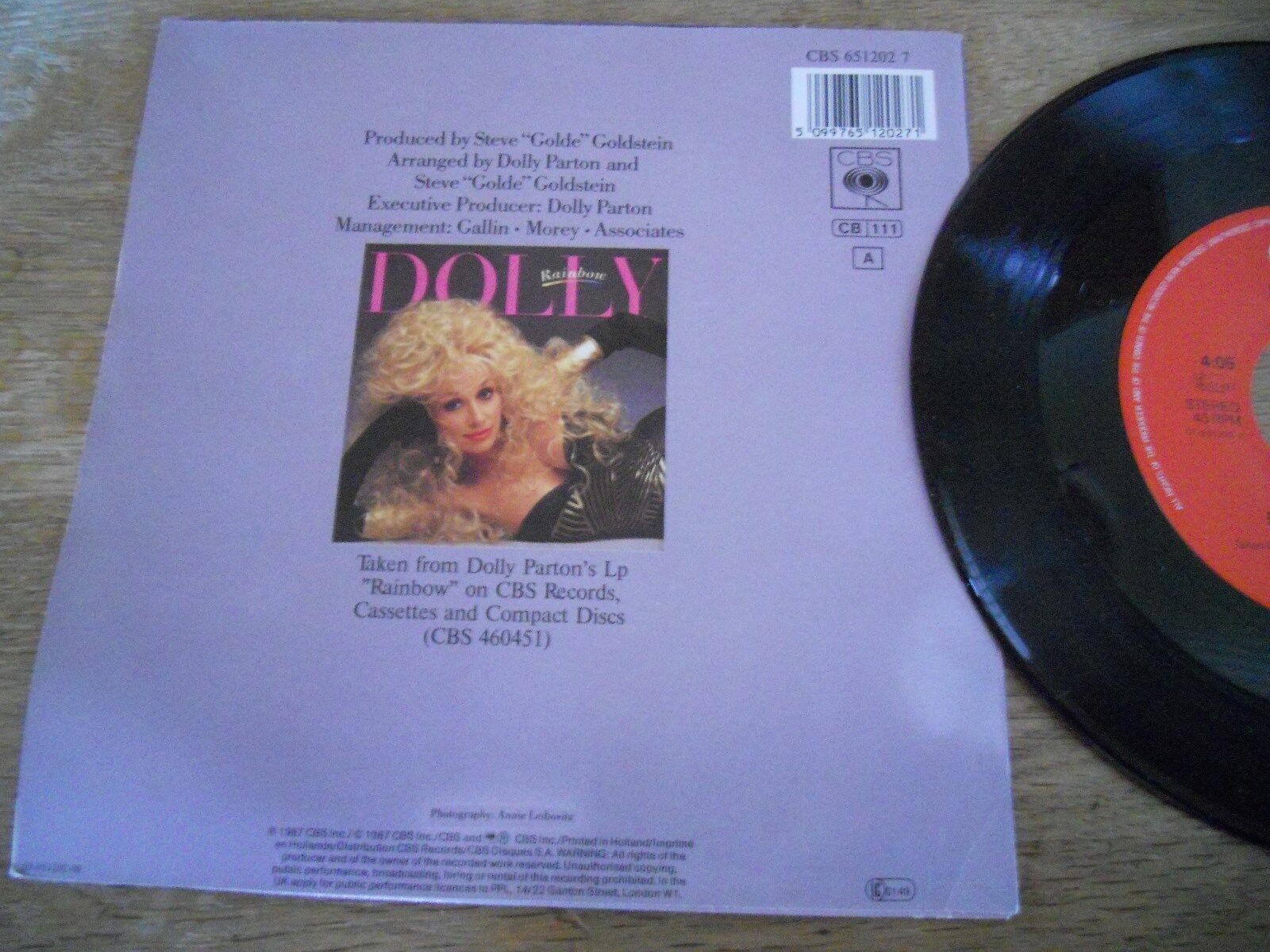 DOLLY PARTON "THE RIVER UNBROKEN / MORE THAN I CAN SAY" 1987 CBS RECORDS HOLLAND