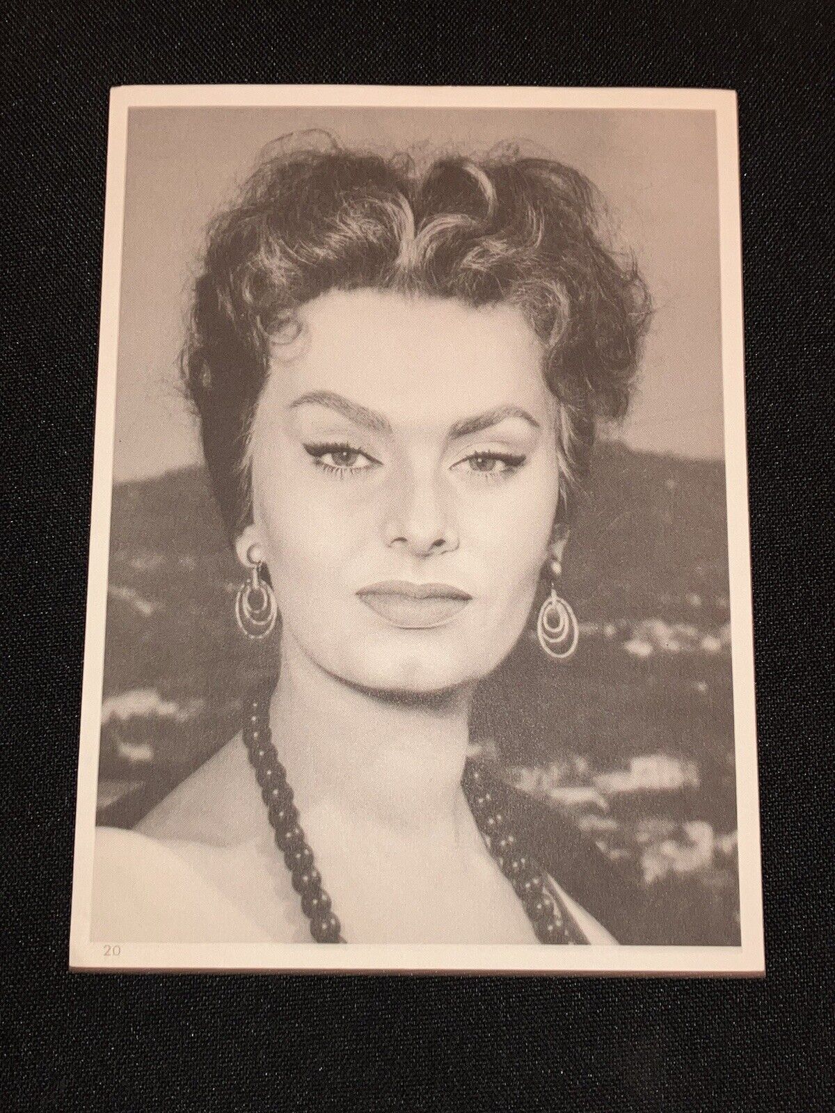 1958 HOLLYWOOD ACTOR SOPHIA LOREN RARE VINTAGE PHOTO CARD #20 🇮🇹