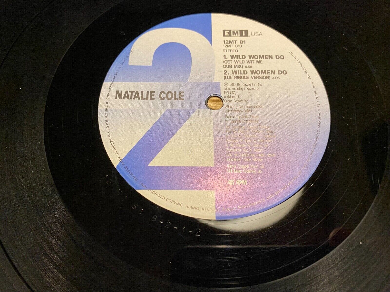 NATALIE COLE "WILD WOMEN DO" REMIXES 1990 12" VINYL MAXI SINGLE EMI USA RECORDS