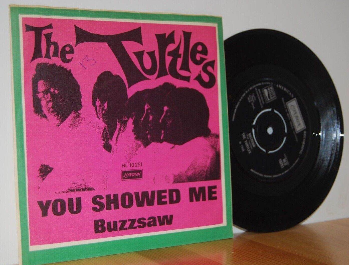 The TURTLES You Showed Me / Buzzzsaw PS Picture Sleeve HLU 10251 7'' 45 vinyl