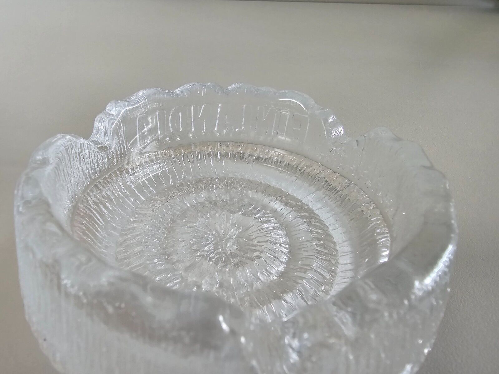 Rare Iittala Solaris Finlandia ashtray design by Tapio Wirkkala