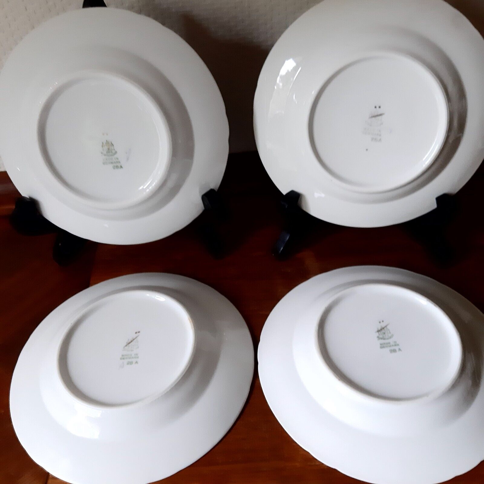 4 Cake Plates 1952-58 Date mark SEAGULL w GOLD Bing  Grondahl Royal Copenhagen