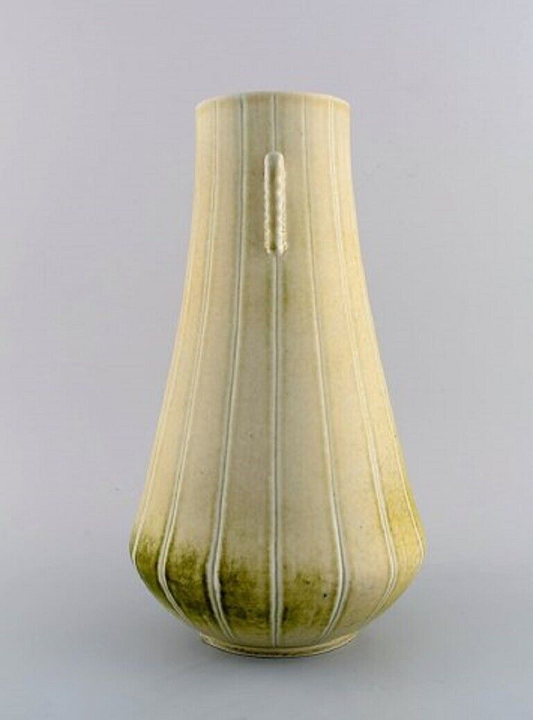 Gunnar Nylund Rörstrand Large rare unique Air Force vase in glazed stoneware