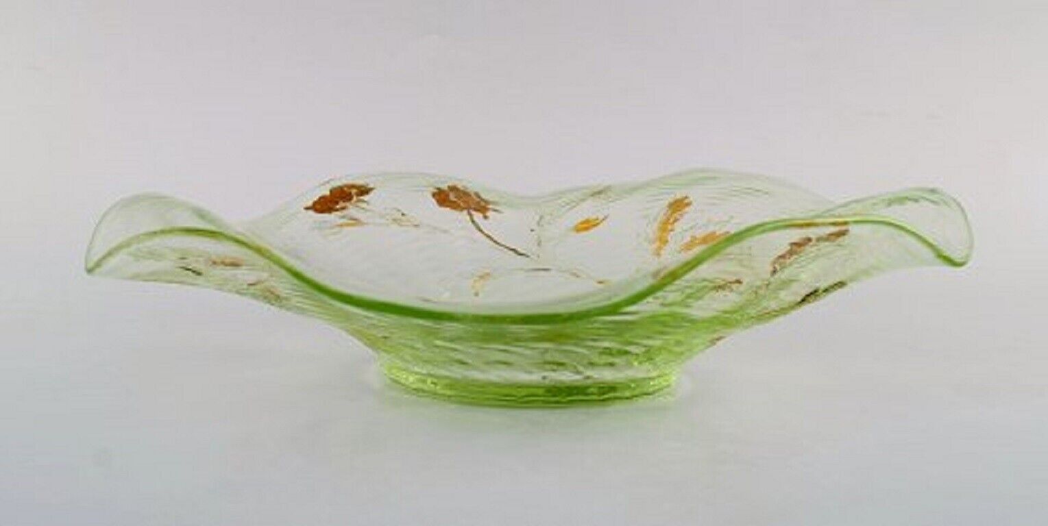 Emile Gallé France Antique bowl in mouth-blown art glass  1870/80's