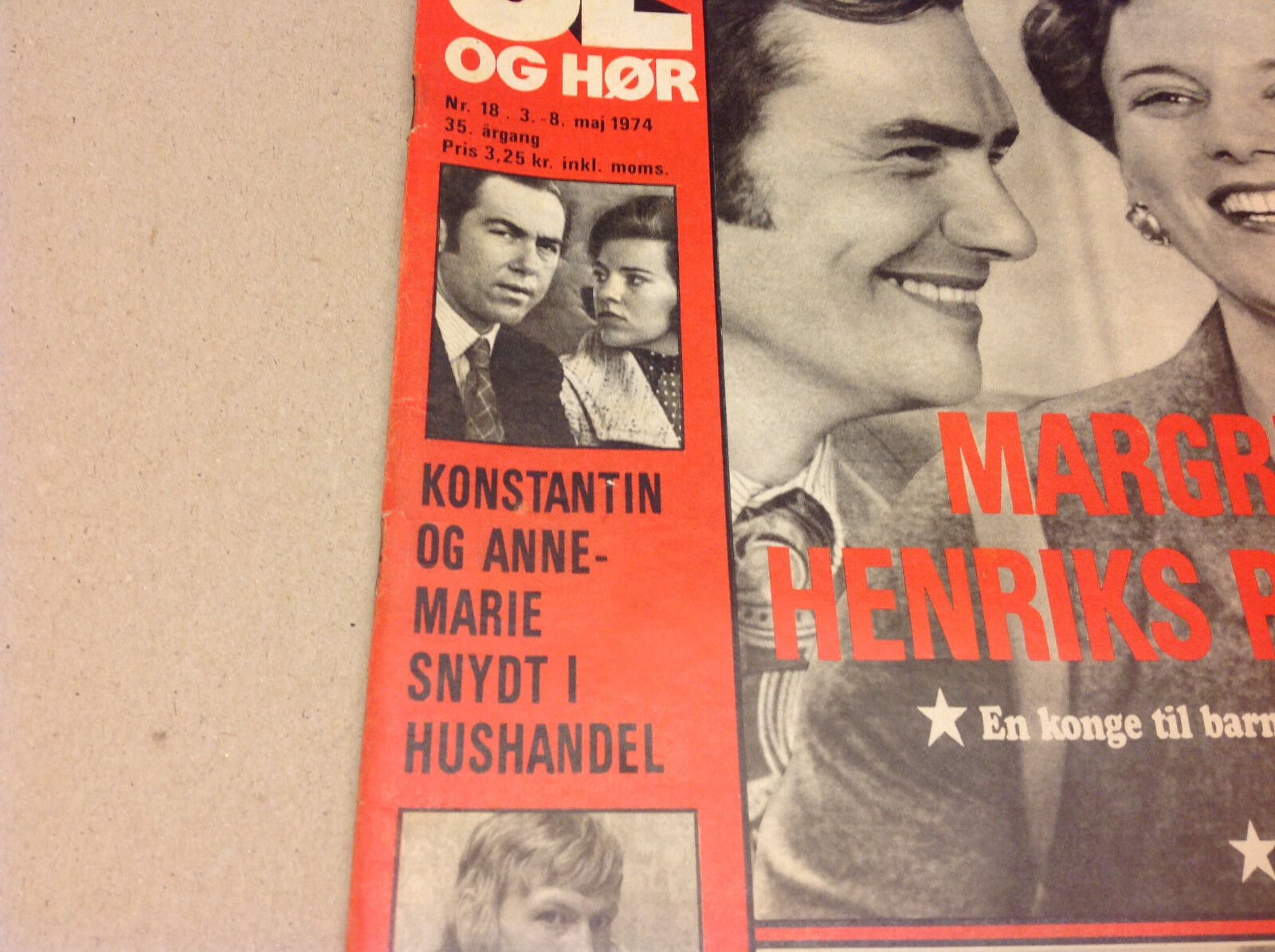 KING CONSTANTINE QUEEN ANNE-MARIE GREECE HILL HOUSE VINTAGE Danish Magazine 1974