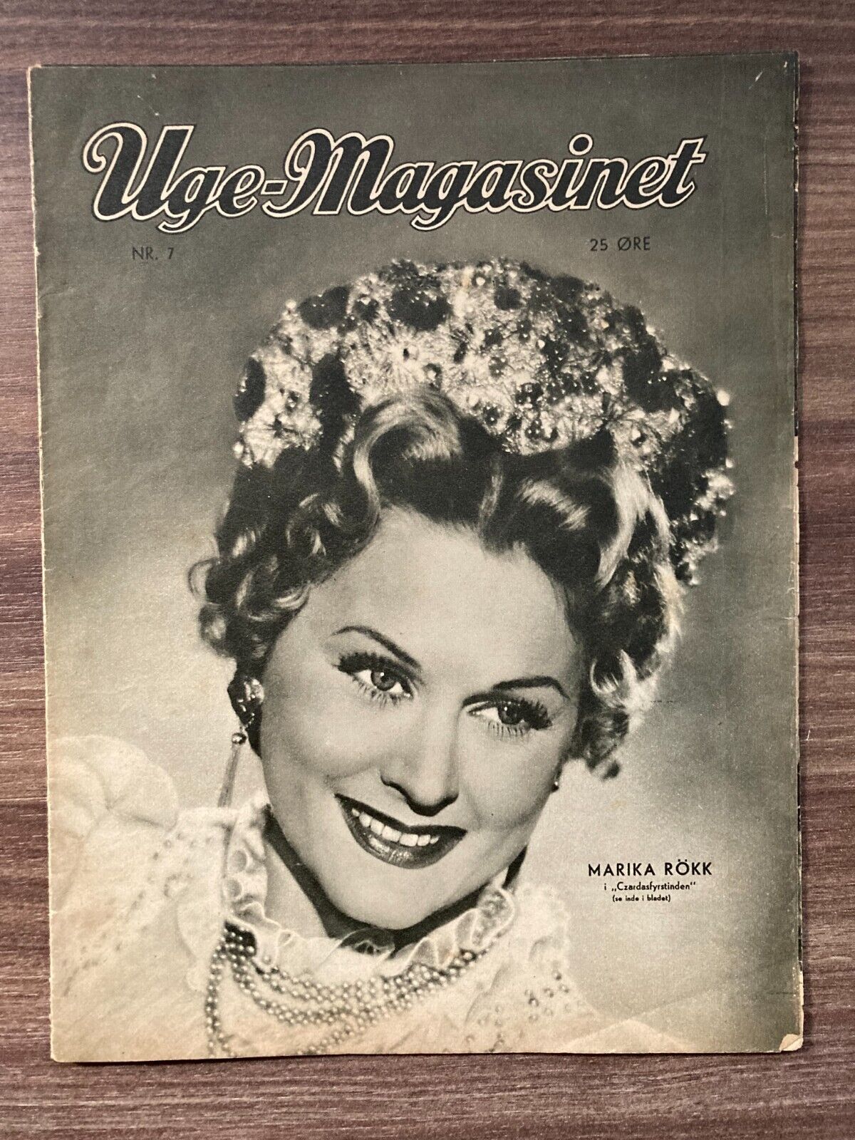 Marika Rökk Front Cover 1950s Complete Antique Danish Magazine "Uge-Magasinet"