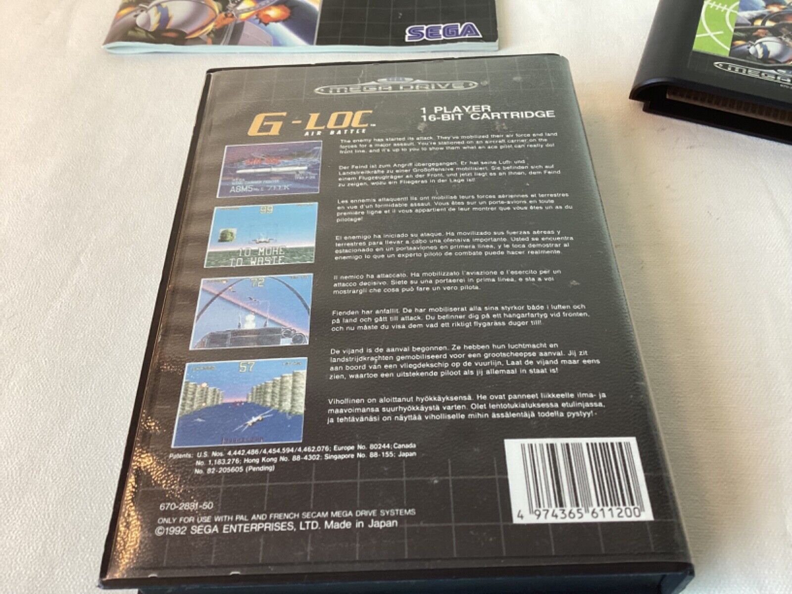 G-Loc Air Battle  - Sega Mega Drive Game - Original box incl manual