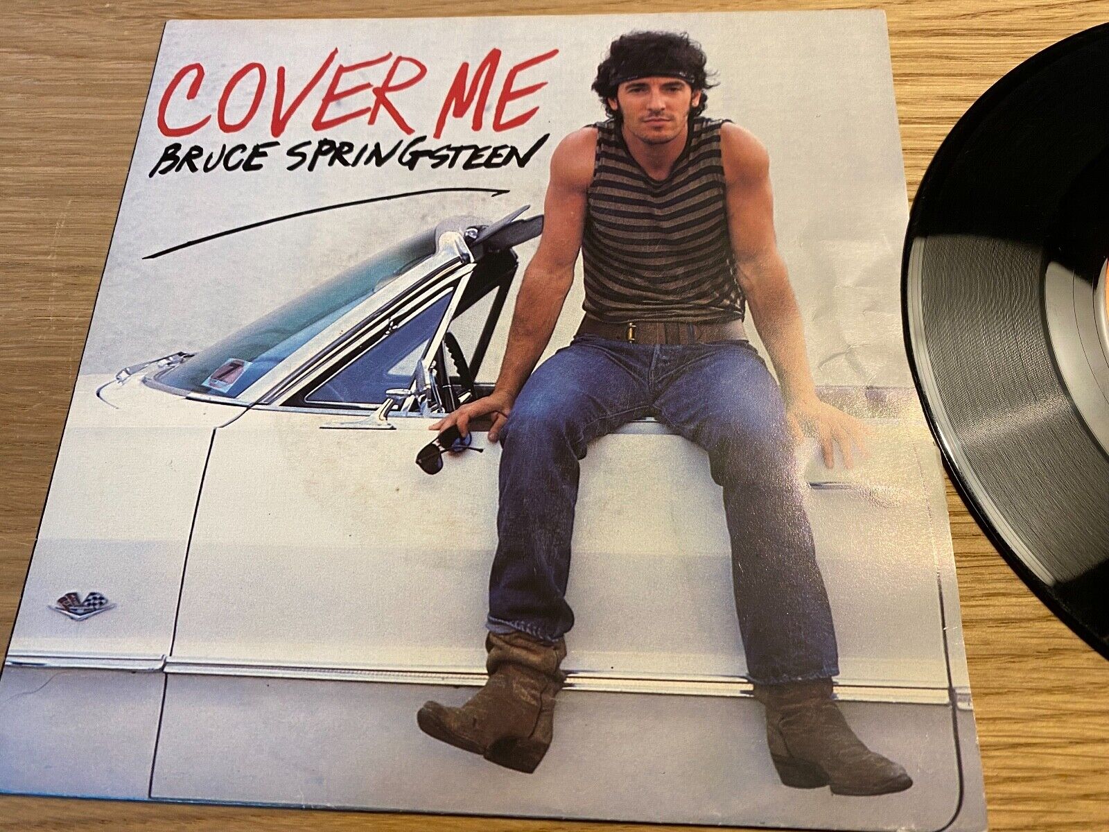 BRUCE SPRINGSTEEN "COVER ME / JERSEY GIRL" 1984 DUTCH PRESSED SINGLE CBS RECORDS