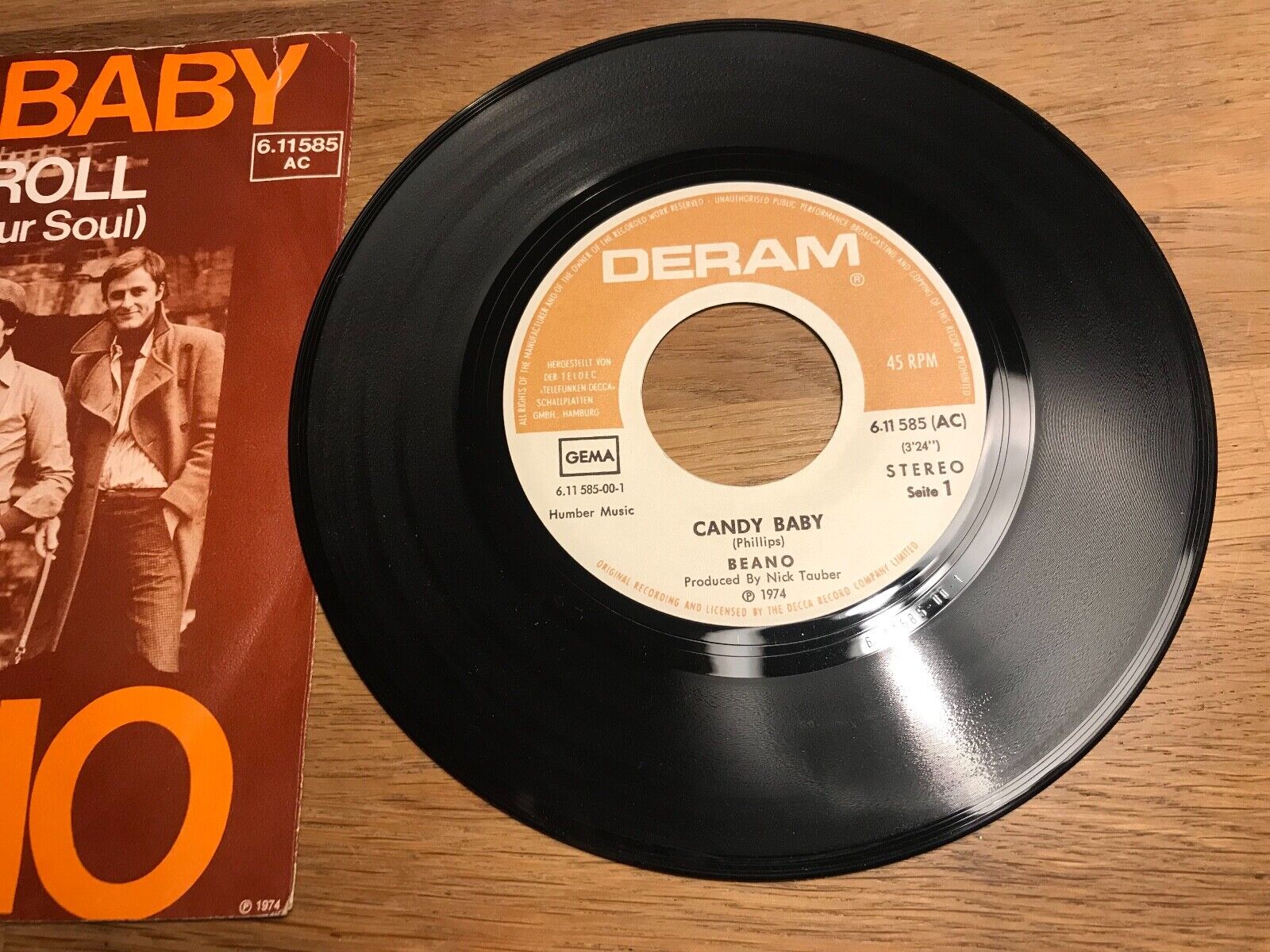 BEANO "CANDY BABY / ROCK´N´ ROLL (GONNA SAVE YOUR SOUL)" 1974 DERAM WEST GERMANY