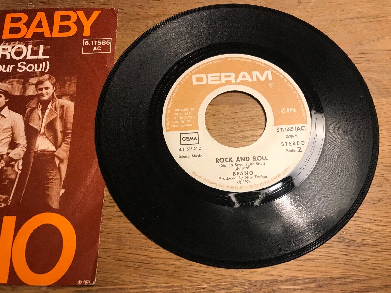 BEANO "CANDY BABY / ROCK´N´ ROLL (GONNA SAVE YOUR SOUL)" 1974 DERAM WEST GERMANY